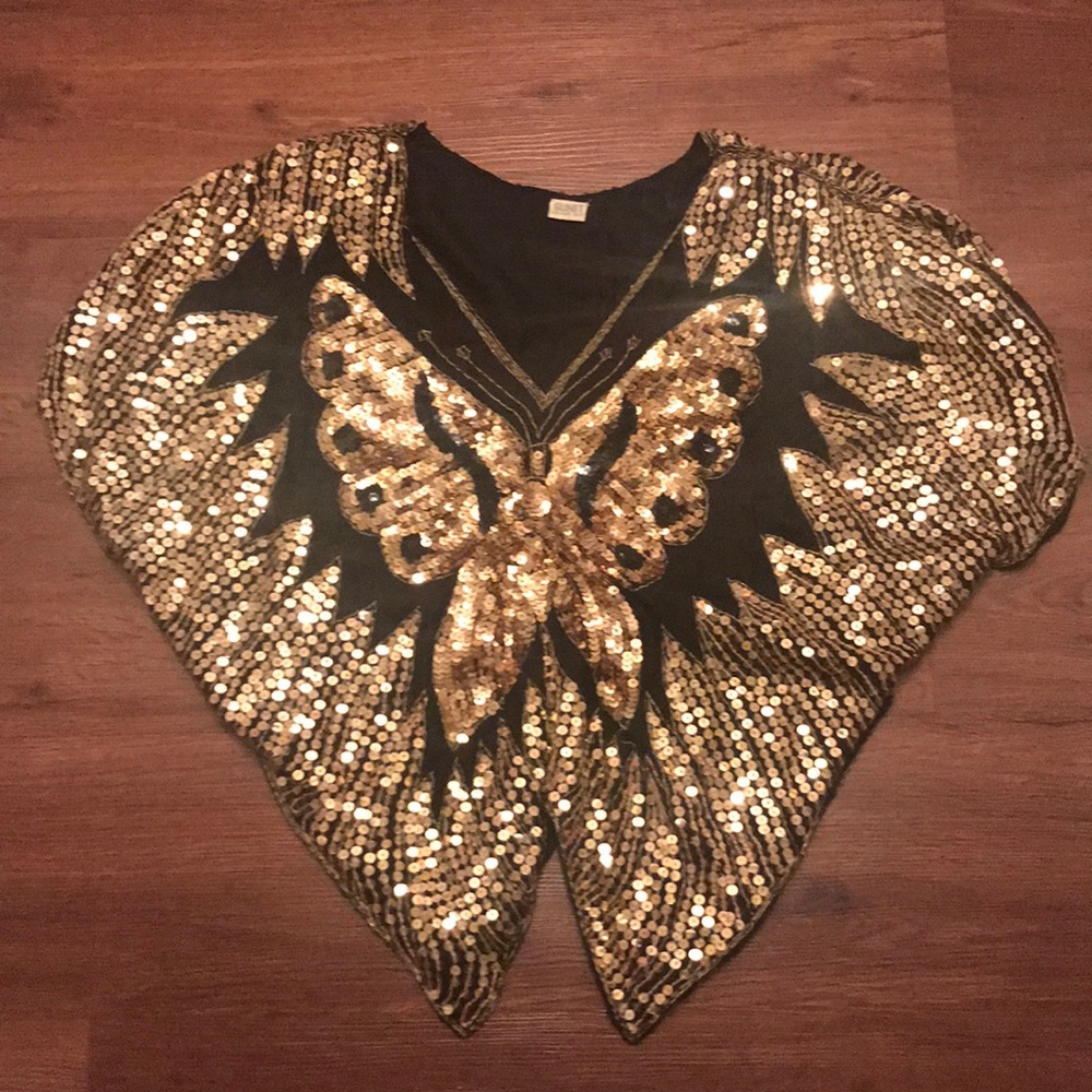 Vintage Gunit disco silk blouse
